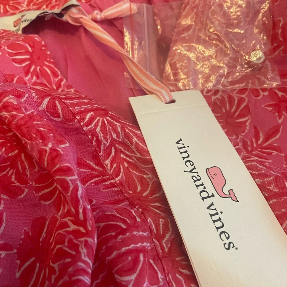 NWT $178 size 16 Vineyard Vines Pink Floral Women’s Pink Dress - Picture 2 of 6